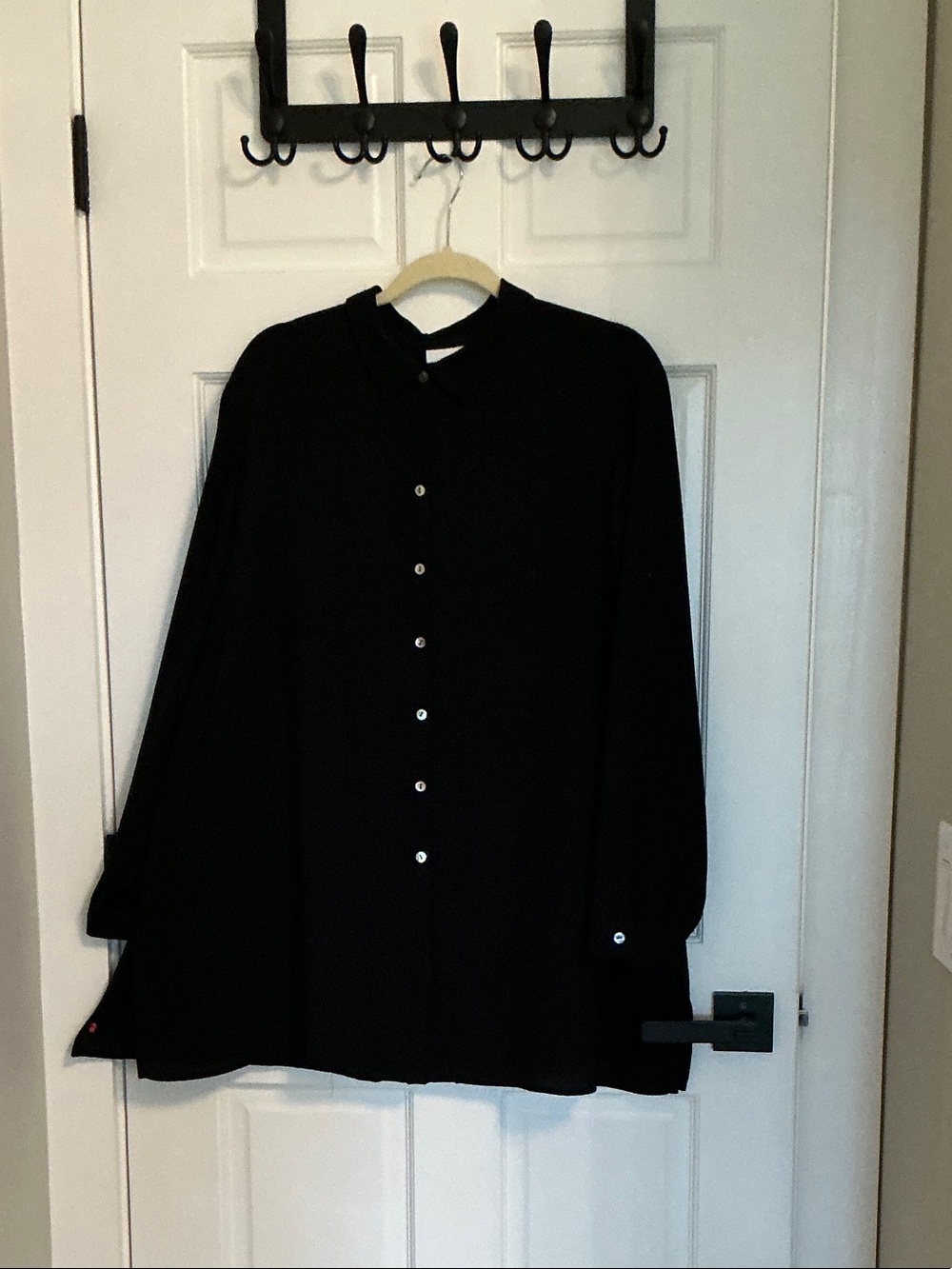 J. Jill Black Long-Sleeve Button-Down Shirt